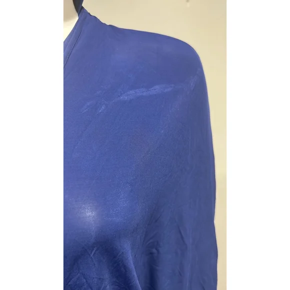 Silvia Tcherassi Roselyn Blue Fringed Jersey Maxi Dress Size 2L (12) NWD - Picture 9 of 14